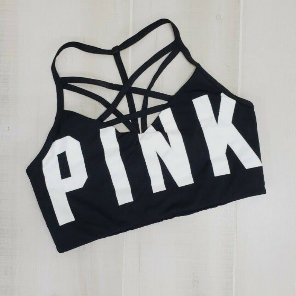 3/$35 VS Pink strappy sports bra